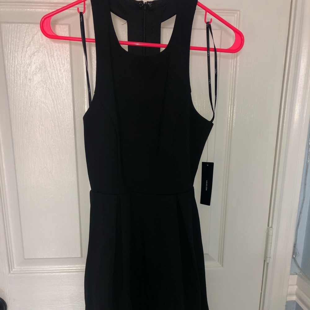 Black Lulus halter dress mini